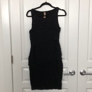 Anthropologie Black Lace Bandage Dress